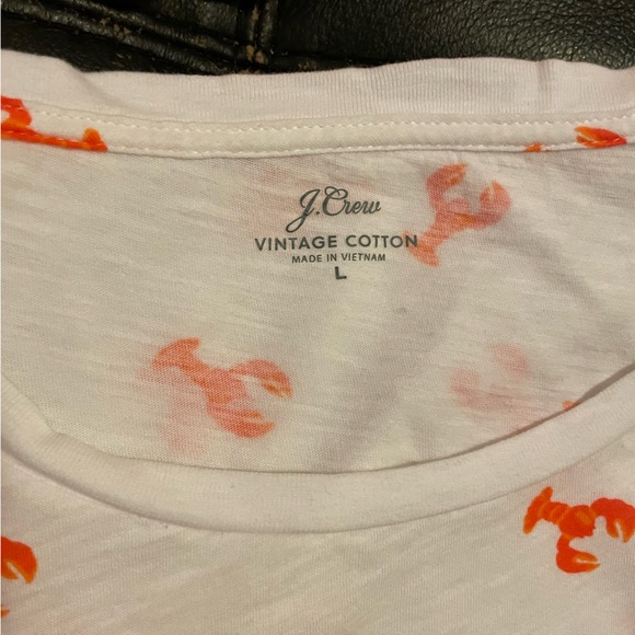 J Crew Cotton Lobster print T-shirt, Size L - Picture 3 of 5